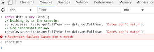 console.assert()